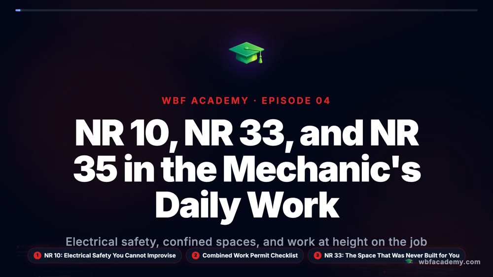 NR 10, NR 33, and NR 35 in the Mechanic's Daily Work