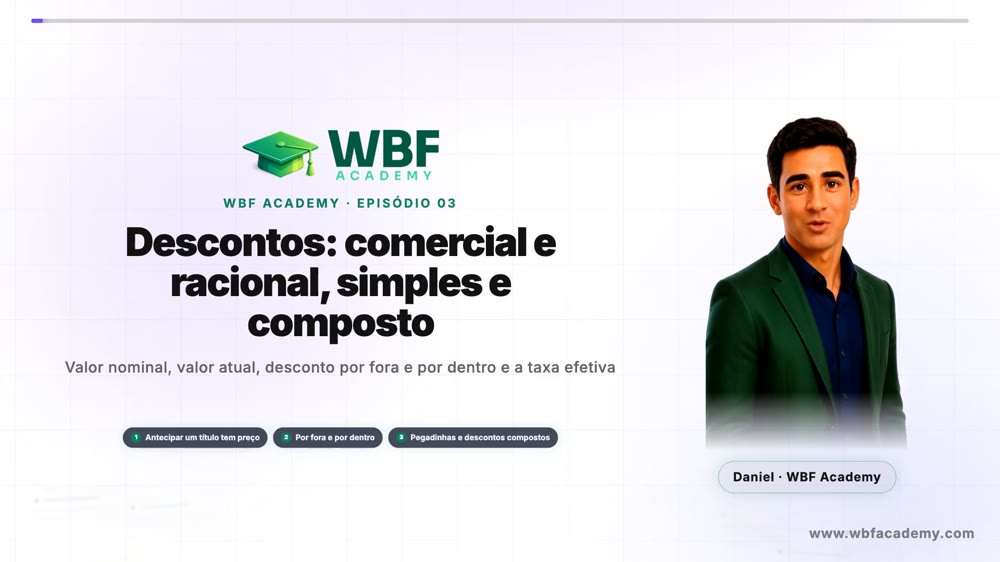 Descontos: comercial e racional, simples e composto