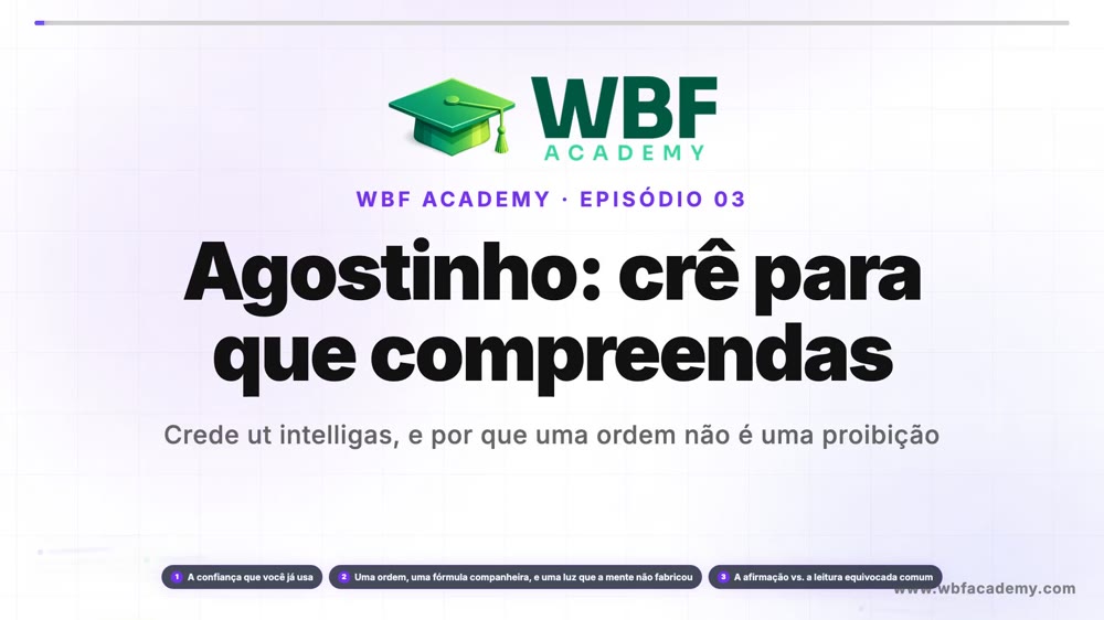 Agostinho: crê para que compreendas