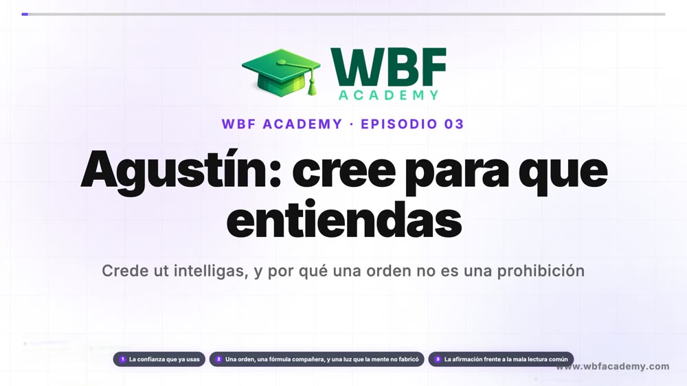 Agustín: cree para que entiendas