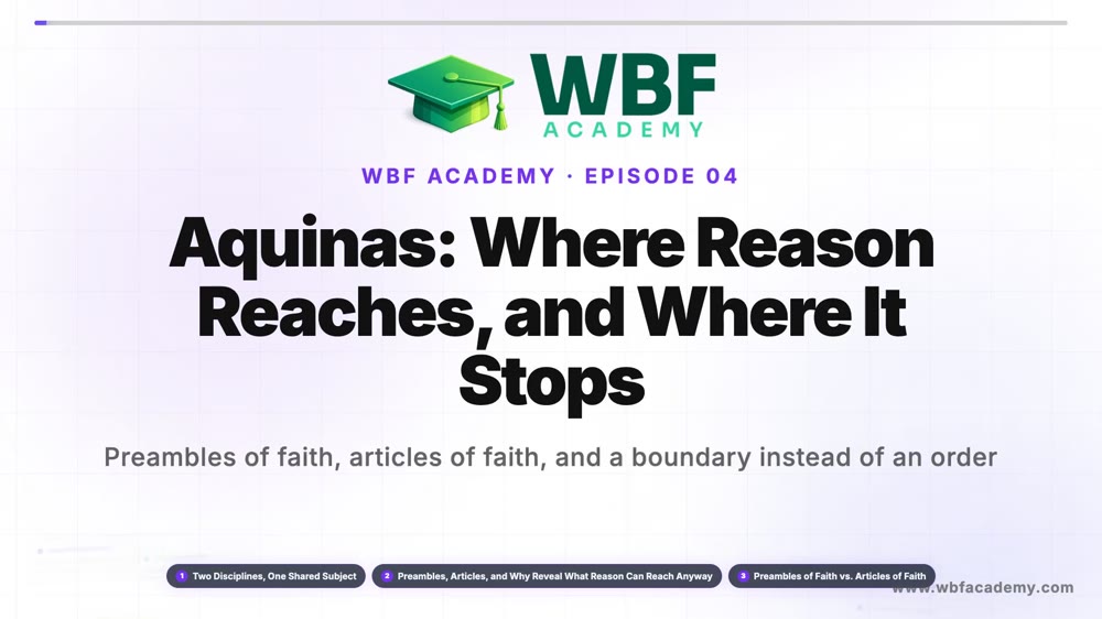 Aquinas: Where Reason Reaches, and Where It Stops
