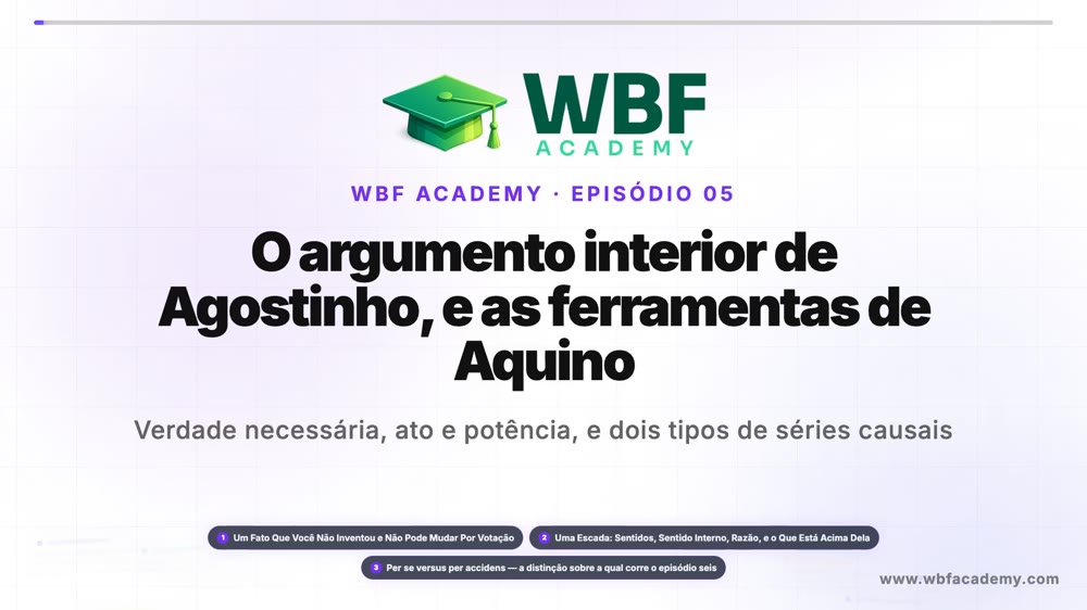 O argumento interior de Agostinho, e as ferramentas de Aquino