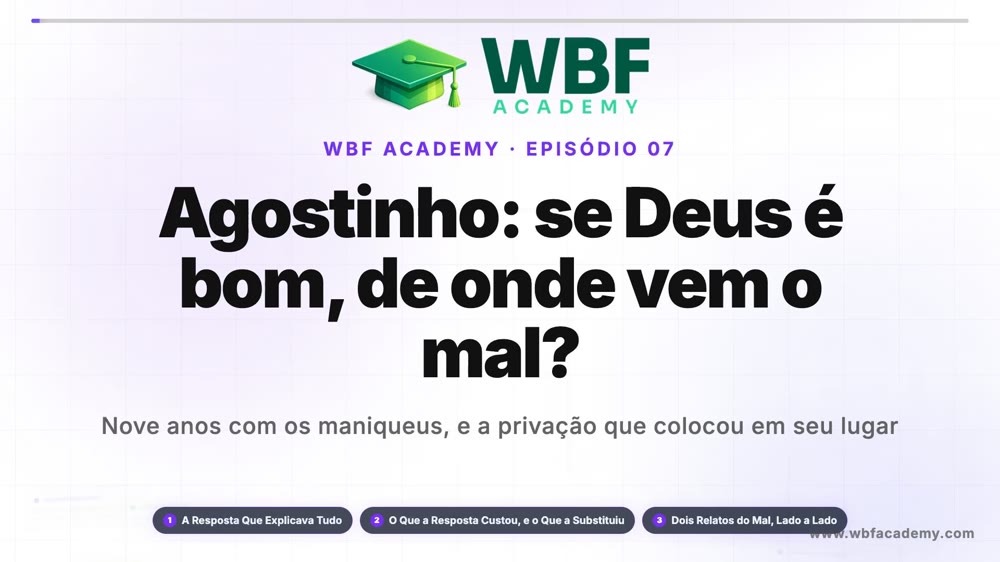 Agostinho: se Deus é bom, de onde vem o mal?