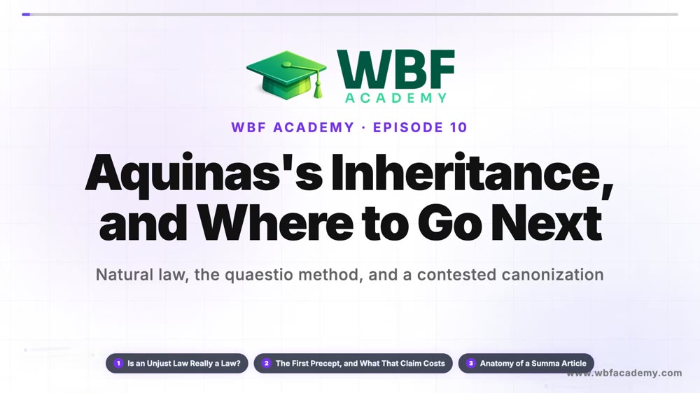 Aquinas's Inheritance, and Where to Go Next