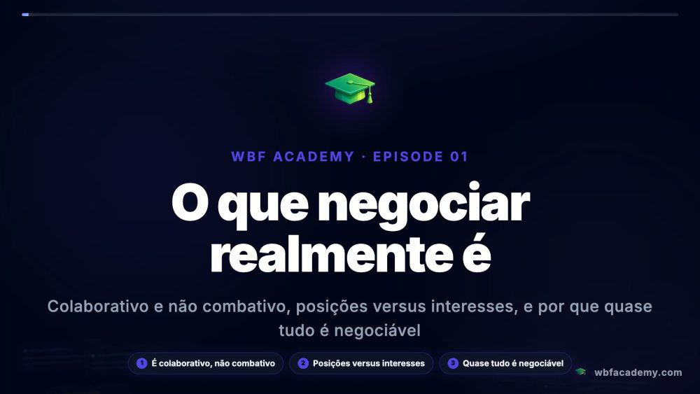 O que negociar realmente é