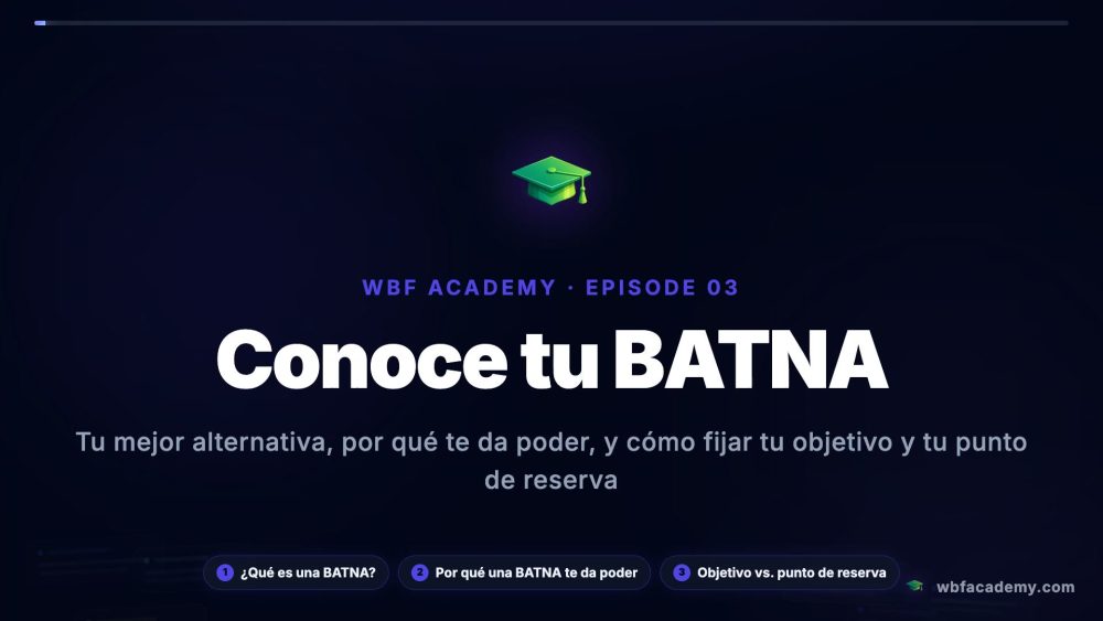 Conoce tu BATNA