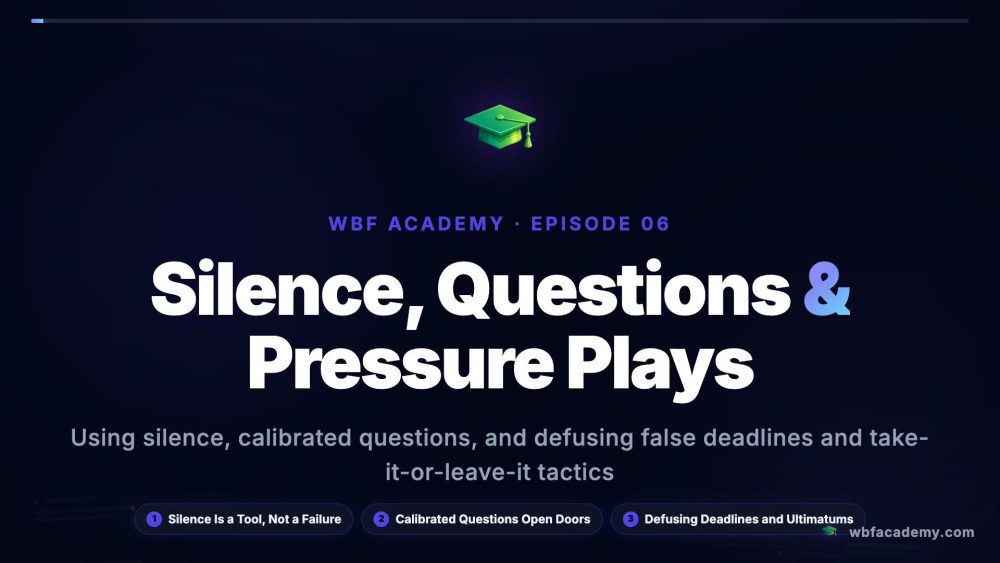 Silence, Questions & Pressure Plays