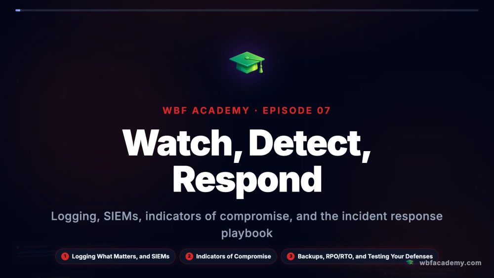 Watch, Detect, Respond