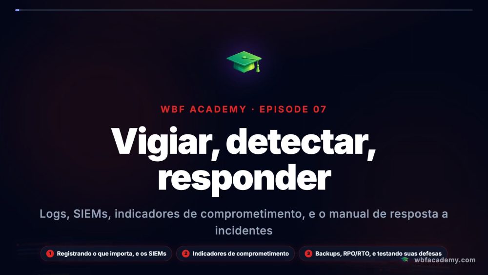 Vigiar, detectar, responder