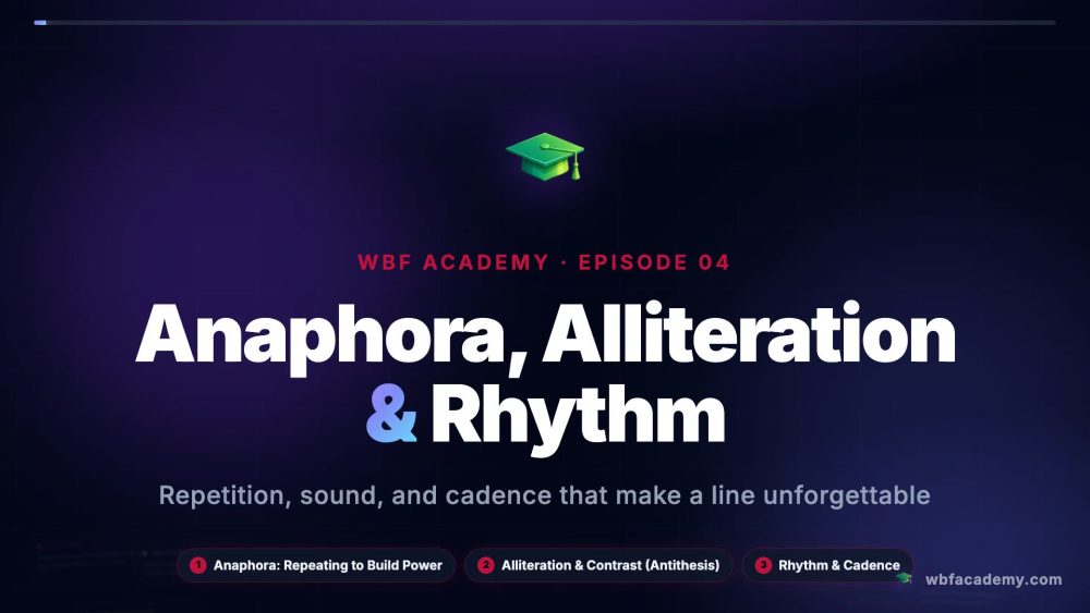 Anaphora, Alliteration & Rhythm