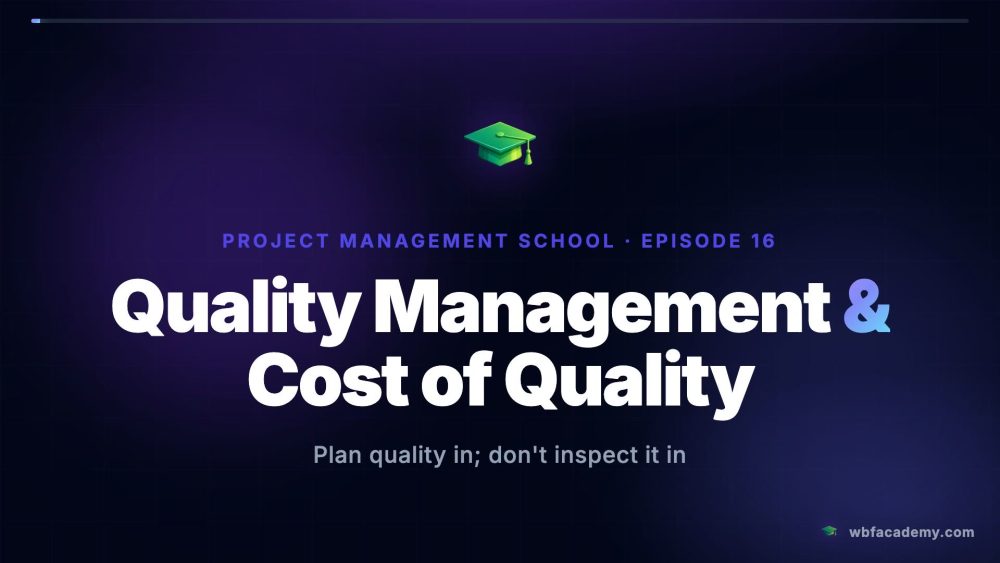 Quality Management & Cost of Quality