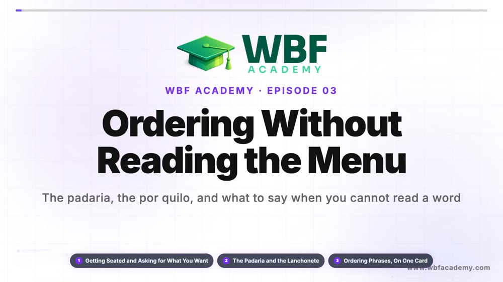 Ordering Without Reading the Menu