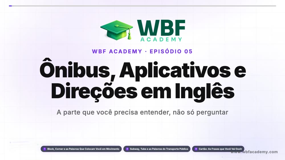 Ônibus, Aplicativos e Direções em Inglês