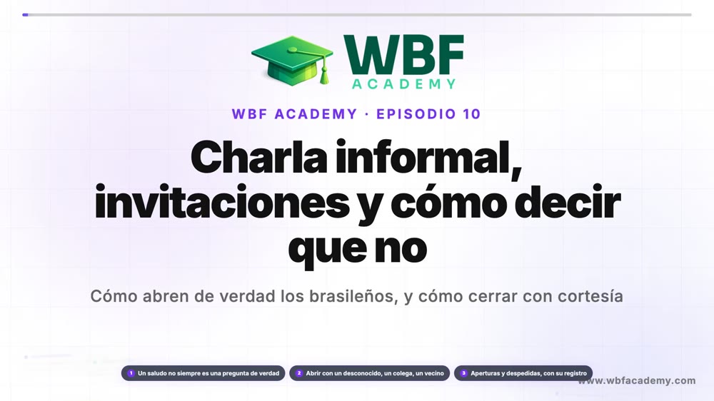 Charla informal, invitaciones y cómo decir que no