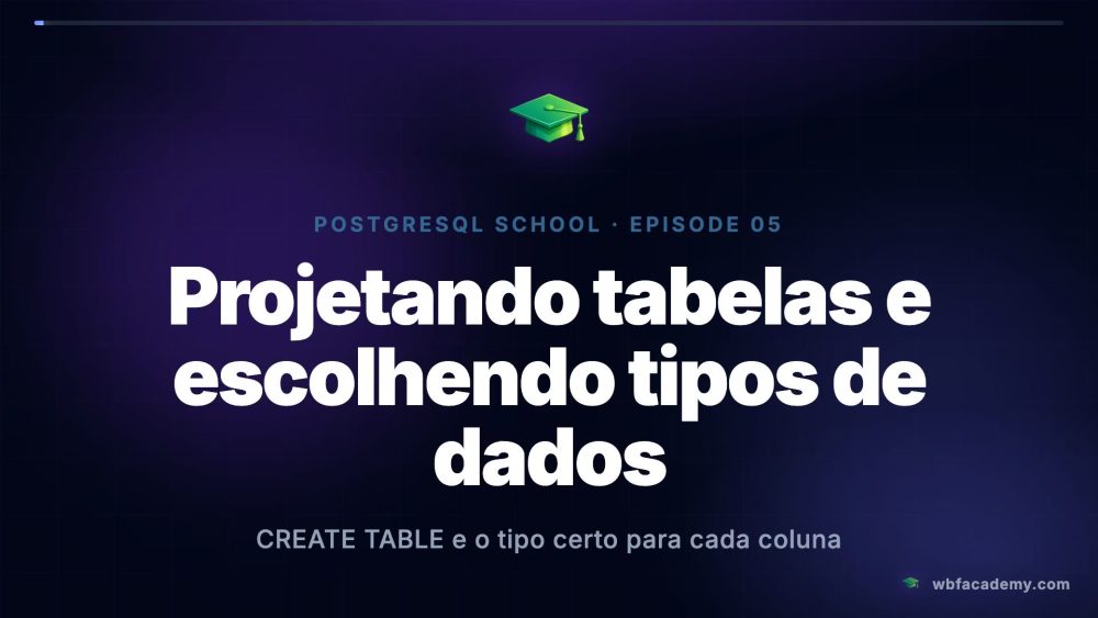 Projetando tabelas e escolhendo tipos de dados