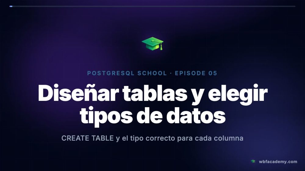 Diseñar tablas y elegir tipos de datos