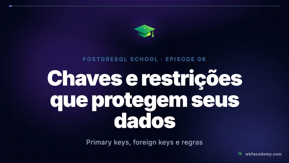 Chaves e restrições que protegem seus dados