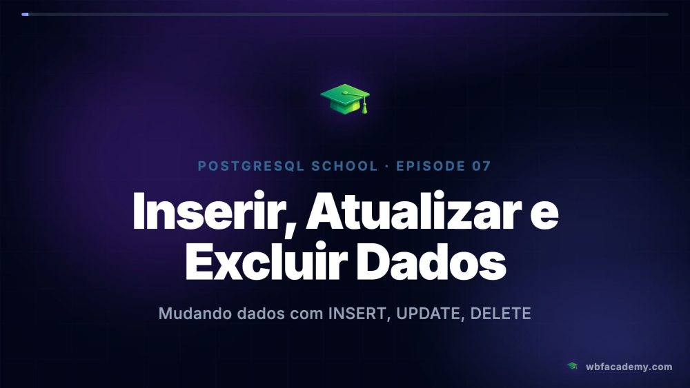 Inserir, Atualizar e Excluir Dados