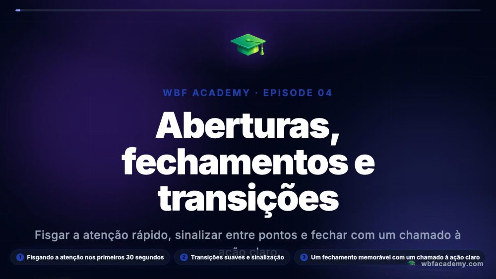Aberturas, fechamentos e transições