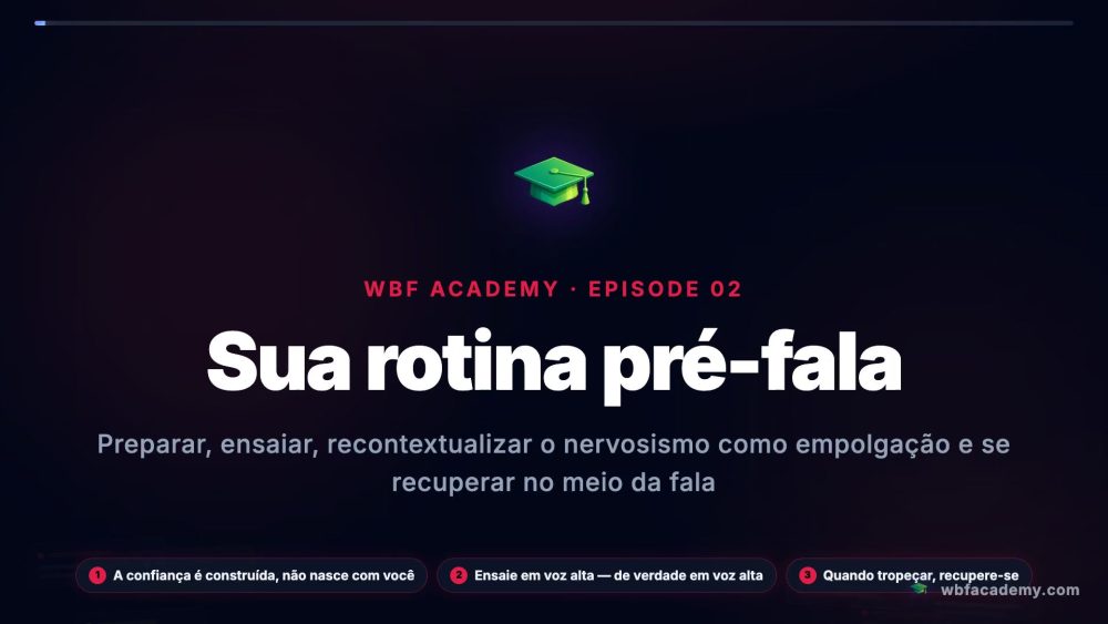 Sua rotina pré-fala