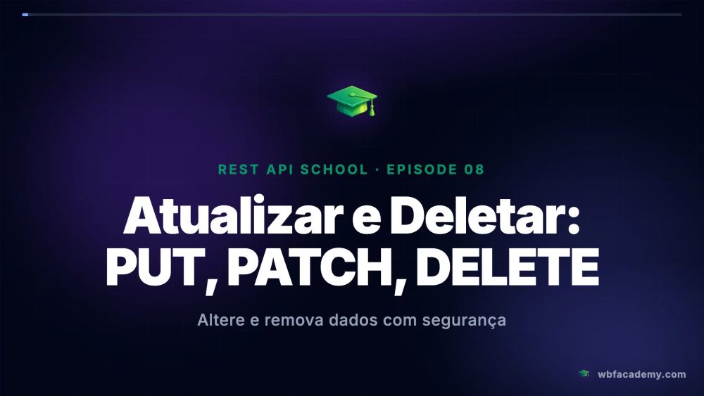 Atualizar e Deletar: PUT, PATCH, DELETE