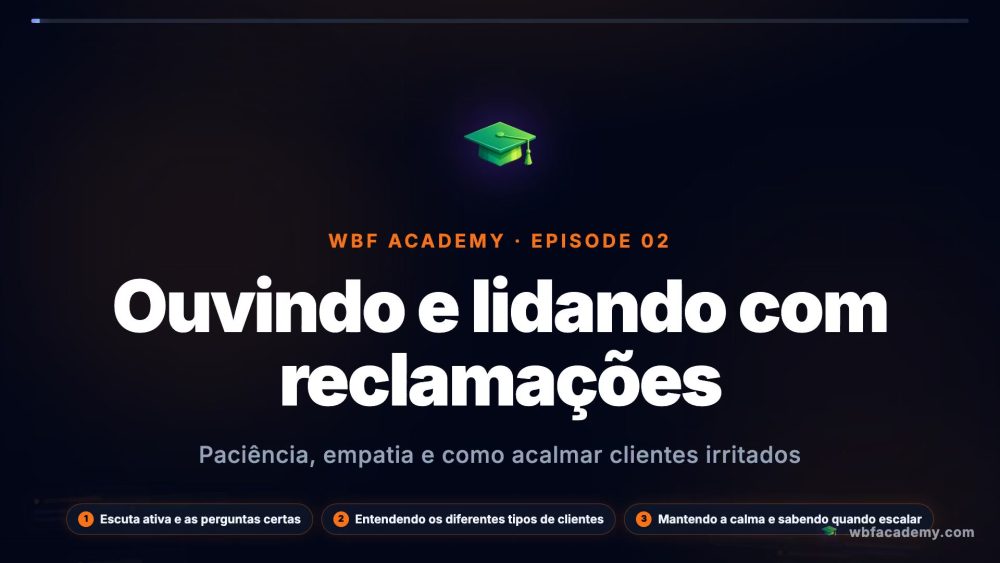 Ouvindo e lidando com reclamações