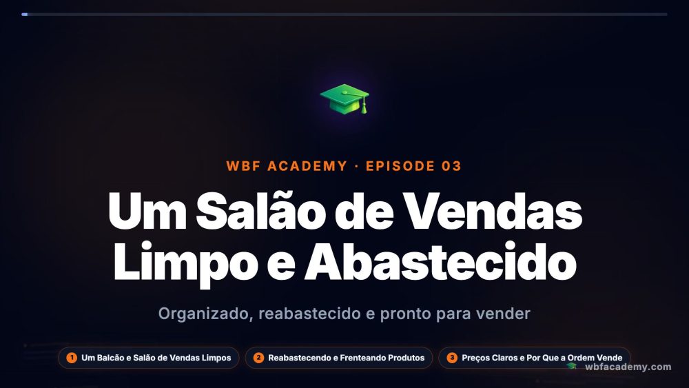 Um Salão de Vendas Limpo e Abastecido