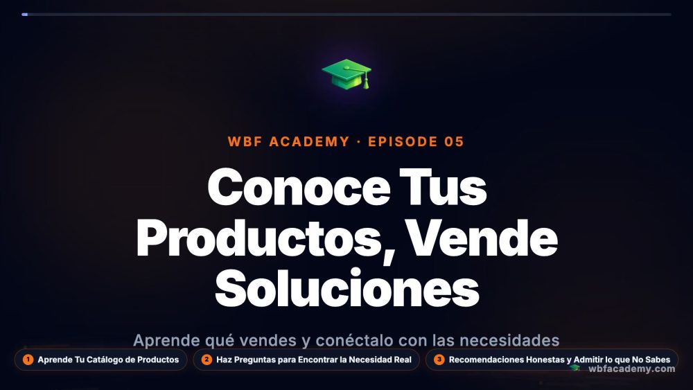 Conoce Tus Productos, Vende Soluciones