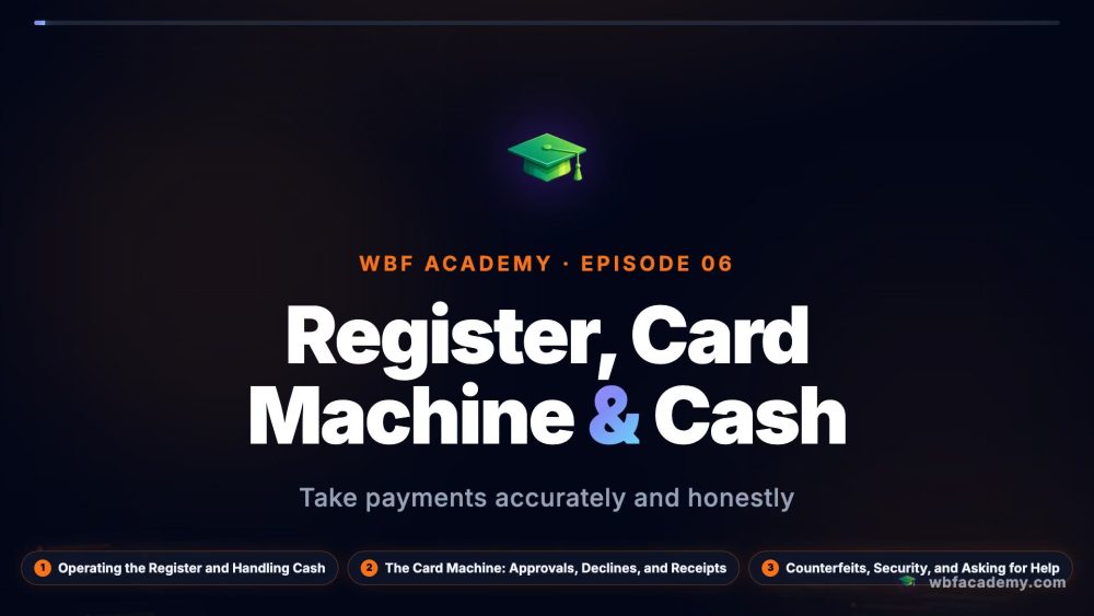 Register, Card Machine & Cash