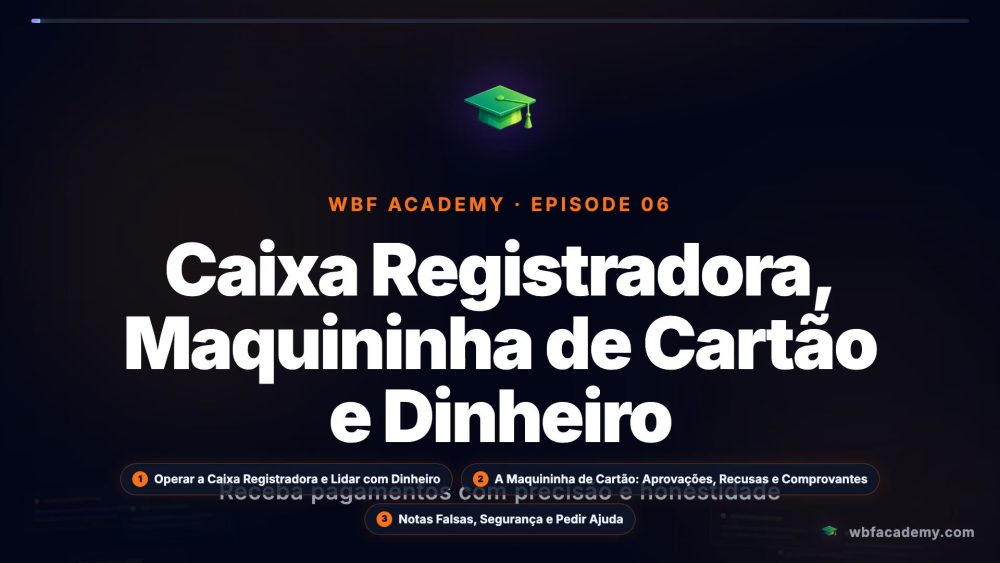 Caixa Registradora, Maquininha de Cartão e Dinheiro