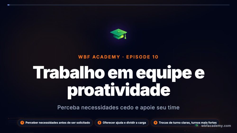 Trabalho em equipe e proatividade