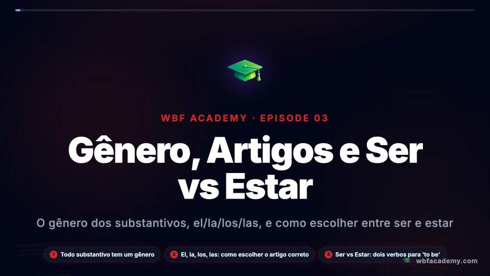 Gênero, Artigos e Ser vs Estar