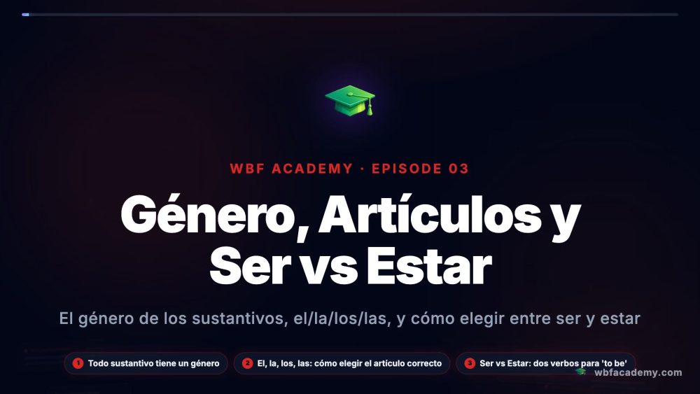 Género, Artículos y Ser vs Estar