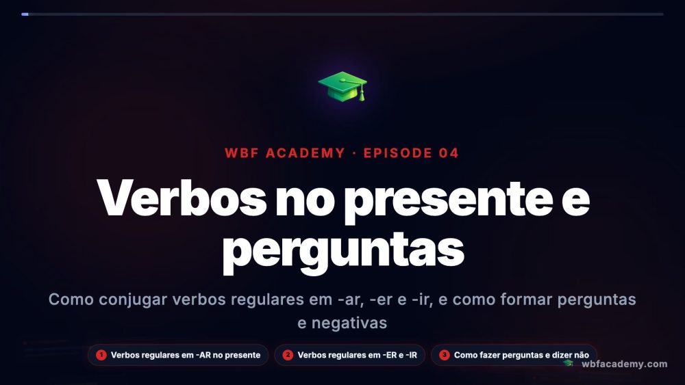 Verbos no presente e perguntas