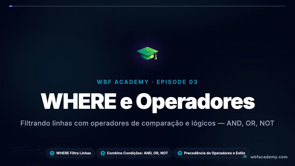 WHERE e Operadores