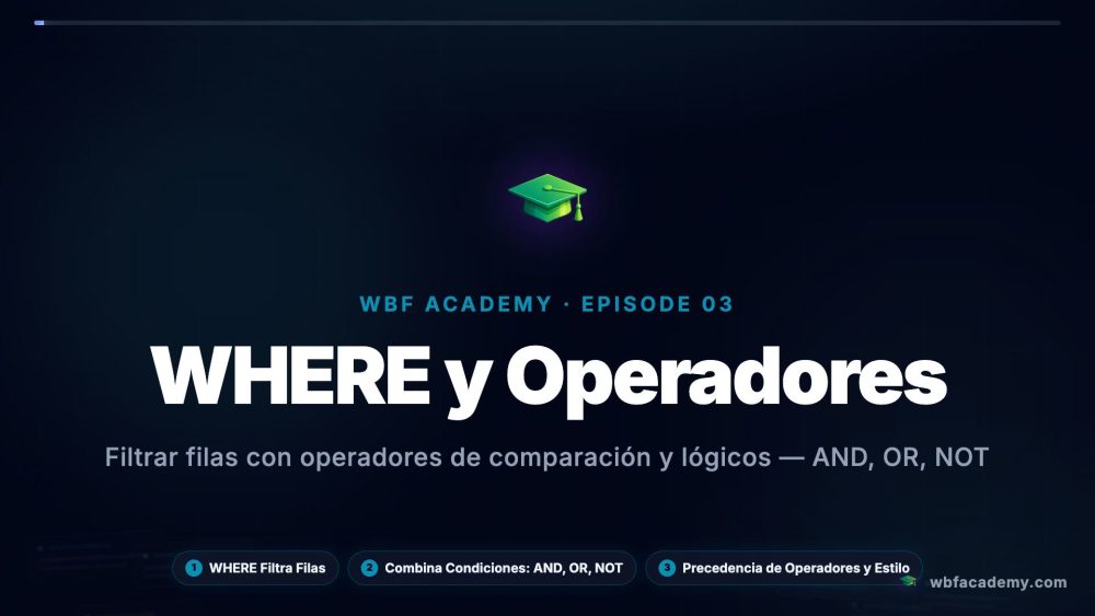 WHERE y Operadores