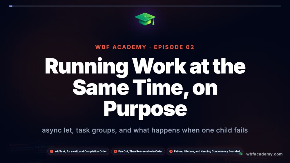 Running Work at the Same Time, on Purpose
