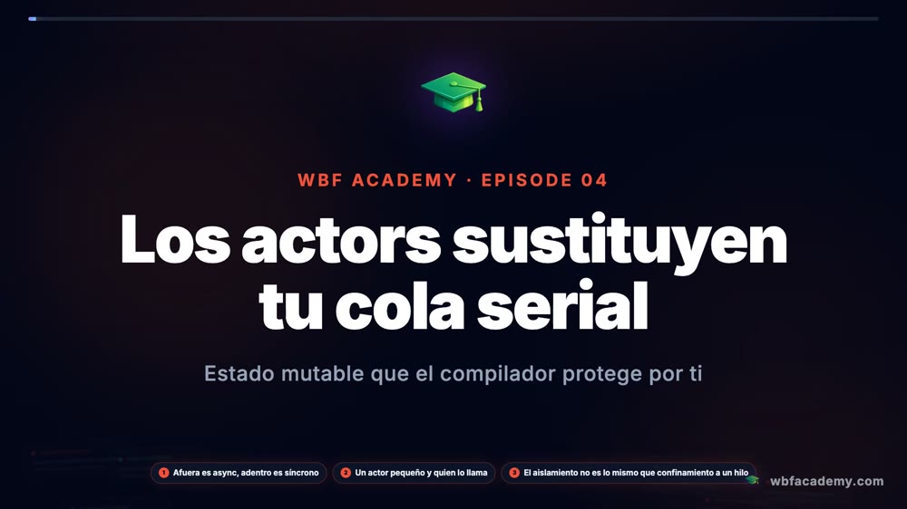 Los actors sustituyen tu cola serial