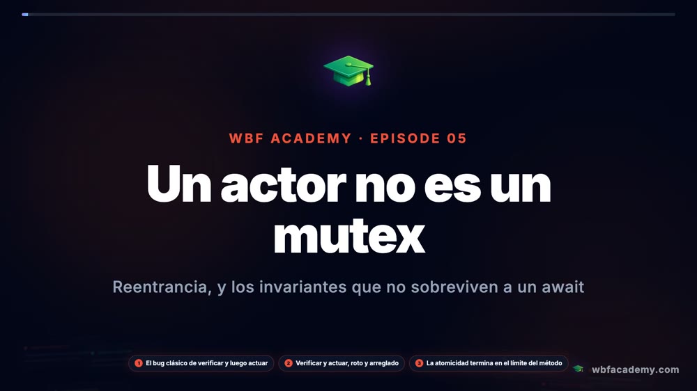 Un actor no es un mutex