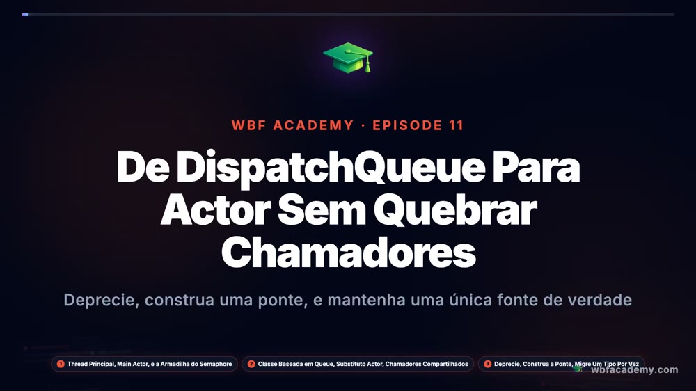 De DispatchQueue Para Actor Sem Quebrar Chamadores