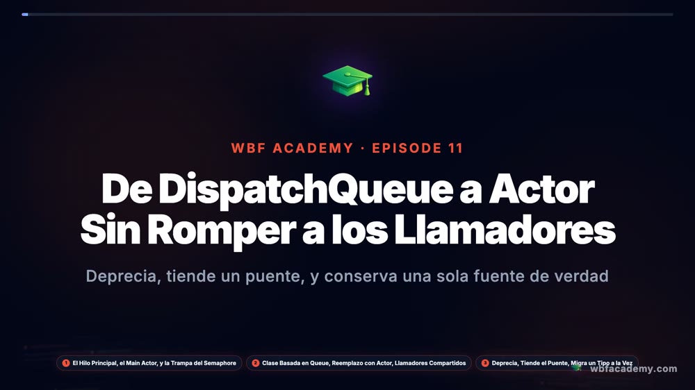 De DispatchQueue a Actor Sin Romper a los Llamadores