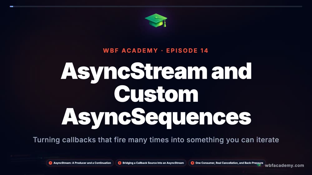 AsyncStream and Custom AsyncSequences