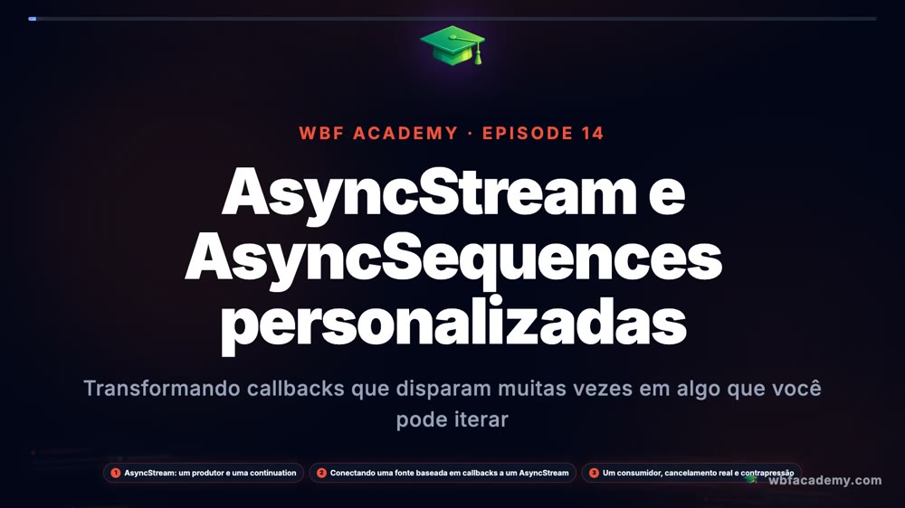 AsyncStream e AsyncSequences personalizadas
