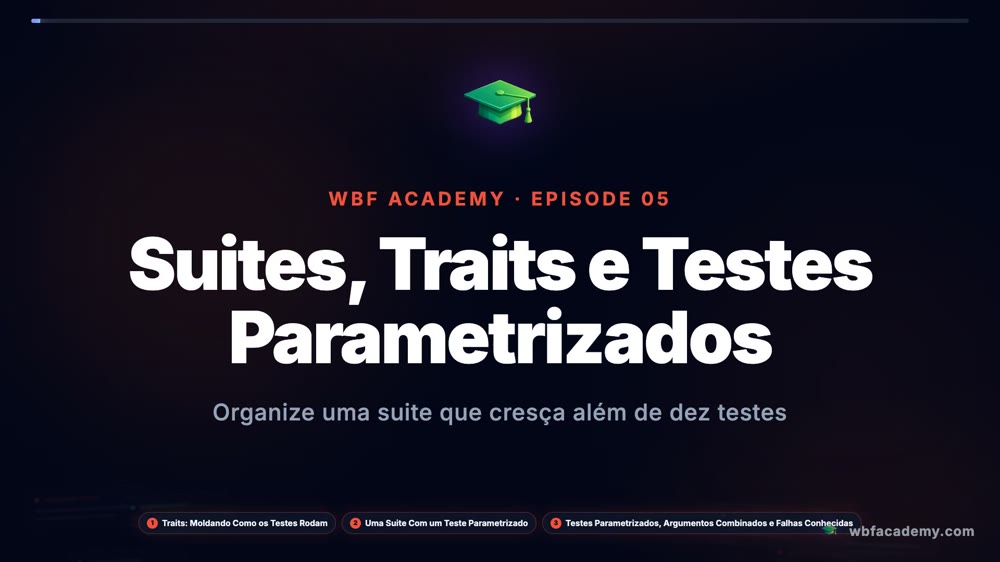 Suites, Traits e Testes Parametrizados