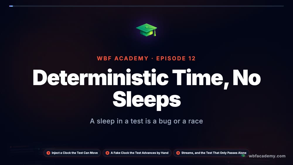 Deterministic Time, No Sleeps
