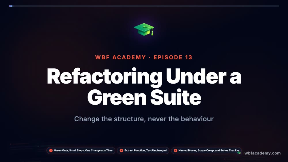 Refactoring Under a Green Suite