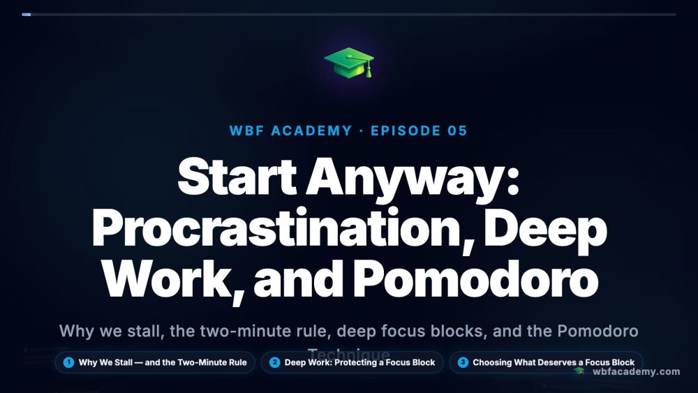 Start Anyway: Procrastination, Deep Work, and Pomodoro