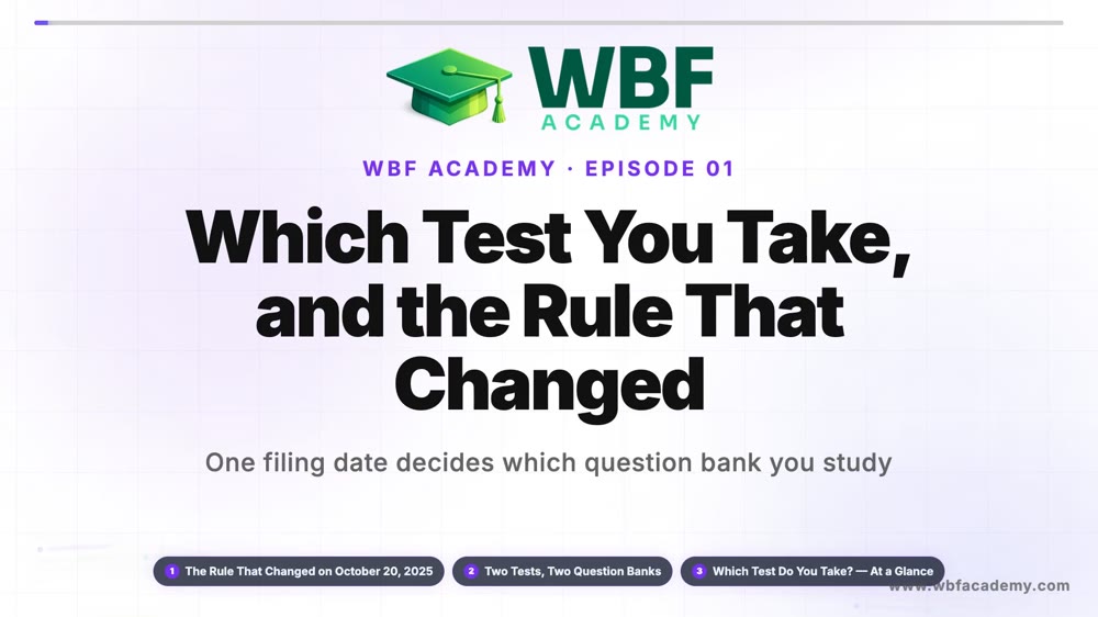 Which Test You Take, and the Rule That Changed