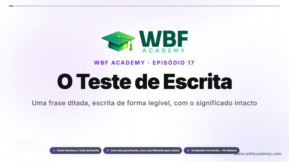 O Teste de Escrita
