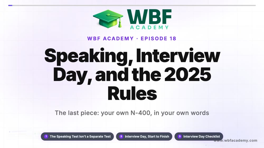 Speaking, Interview Day, and the 2025 Rules